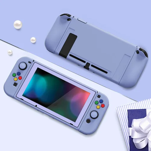 Vista 3 de PlayVital ZealProtect - Funda protectora suave para Nintendo Switch, flexible Joycon funda delgada para Nintendo Switch con protector de pantalla