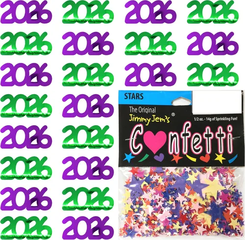 Vista 52 de Confetti Year 2023 Blue Royal, Orange Combo - 2 bolsas de media onza (1 oz)