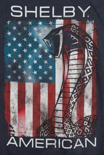 Vista 4 de Camiseta Shelby Patriotic Flag Gris Oscuro Producto Shelby con licencia oficial 100 algodón