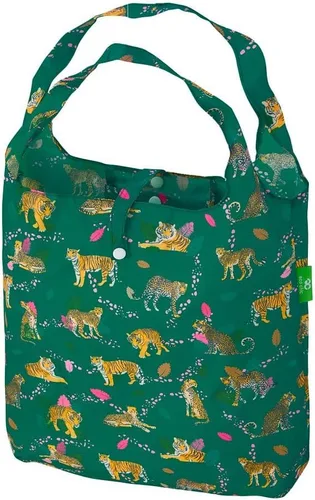 Vista 18 de ECO CHIC Bolsas plegables reutilizables para comestibles, bolsa de compras ligera, reciclada y reutilizable, bolsa plegable impermeable Gafas Gatos