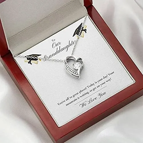 Vista 5 de Collar con colgante Felicitaciones por tu graduación para nieta, regalo para cumpleaños, Navidad, día de San Valentín, día de la madre, collar
