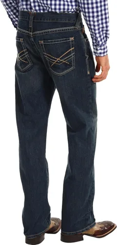 Vista 3 de Ariat M5 - Jeans de pierna recta y apilables, para hombre, tiro bajo, corte ajustado