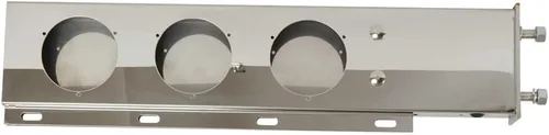 Vista 2 de Mytee Products Barra de Luz de Gancho de Tapa de Barro Cargada con Resorte de Acero Inoxidable de 30" con Recortes de Luz Redondos – Espaciado