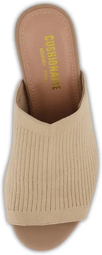 Vista 5 de CUSHIONAIRE Sandalias de tacón de punto Nima para mujer + espuma viscoelástica, anchos disponibles