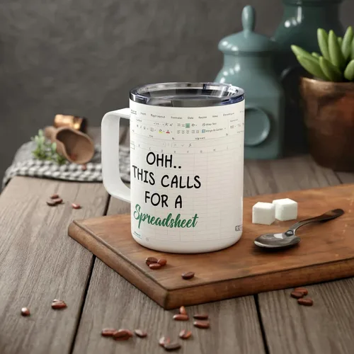 Vista 7 de Hyturtle Regalos de Contador para Mujeres, Hombres, Jefe, Regalos para Contador Vaso Térmico Taza de Café de Acero Inoxidable 12oz, Divertida Taza