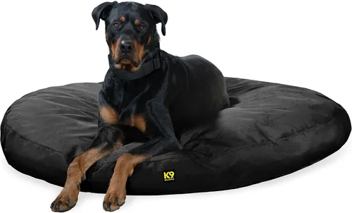 Vista 6 de K9 Ballistics Cama redonda resistente para perros, funda extraíble, lavable, duradera y resistente al agua para interiores y exteriores, pequeña