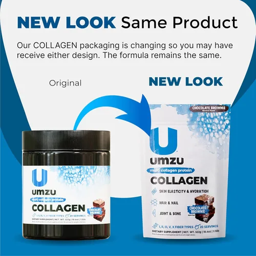 Vista 9 de UMZU zuCollagen - Polvo de proteína de colágeno múltiple, chocolate – 5 tipos de colágeno I II III V X – Suplemento alto en proteínas bajo