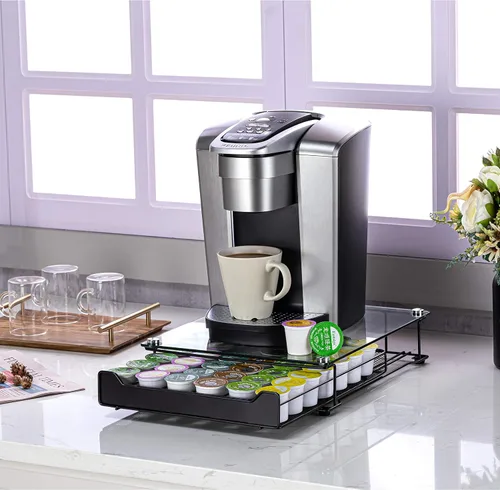 Vista 2 de Soporte para taza K para mostrador, almacenamiento de 42 cápsulas