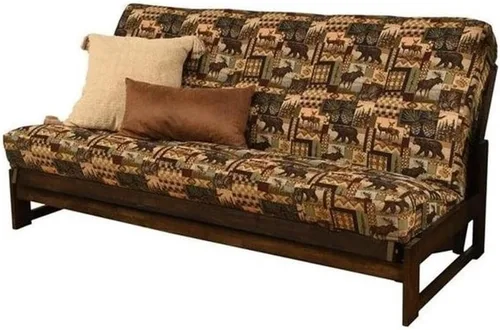Vista 10 de Kodiak Furniture Colchón de futón de resorte de 8 pulgadas, tamaño matrimonial, colchón para sofá cama, lino aguamarina, marco no incluido