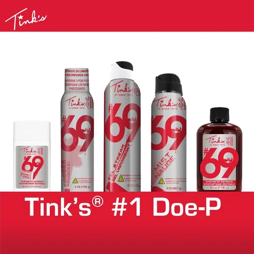 Vista 8 de TINK'S Synthetic #69 Doe-in-Rut Orina de Cierva en Celo Spray en Aerosol Atrayente de Ciervos para la Caza (85 ml de lata) - Olores Superiores