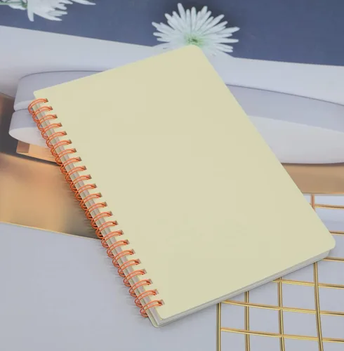 Vista 9 de Yansanido Cuaderno de espiral, 4 unidades, 4 colores, tamaño A5, tapa dura de plástico grueso, papel rayado de 8mm, 80 hojas (160 páginas), diario