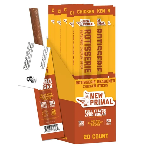 Vista 10 de New Primal - Muestreador de palitos de pollo, búfalo y asador, 5 unidades Alto en proteínas, cero azúcar, todo natural, aperitivo saludable, sin
