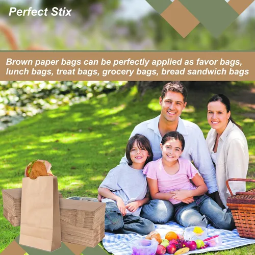 Vista 7 de Perfect Stix Bolsas de papel, color marrón, Bolsas marrones