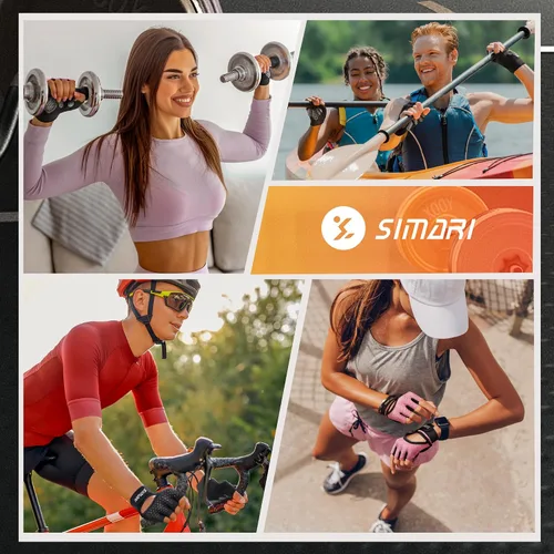 Vista 6 de SIMARI Guantes de entrenamiento transpirables para hombres y mujeres, guantes acolchados para levantamiento de pesas con gran agarre, protección