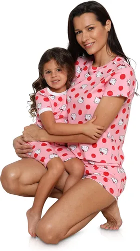 Vista 4 de Hello Kitty - Conjunto de pijama de 2 piezas para mujer, niña o niño pequeño