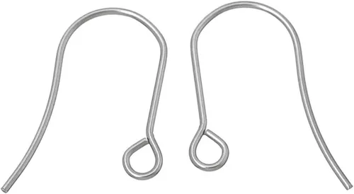 Vista 5 de 20 piezas Adabele 316 Grado Acero Quirúrgico Hipoalergénico Ganchos para Pendientes Planos en Forma de Marquesa de 45mm de Largo con Forma de V