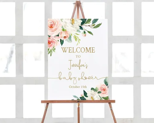 Vista 13 de Letreros de bienvenida personalizados para bebés, decoración de letrero de vegetación editable, plástico