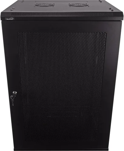 Vista 8 de NavePoint Gabinete para rack de servidores 9U – 17.7' de profundidad, gabinete de red para montaje en pared con puerta perforada de bloqueo
