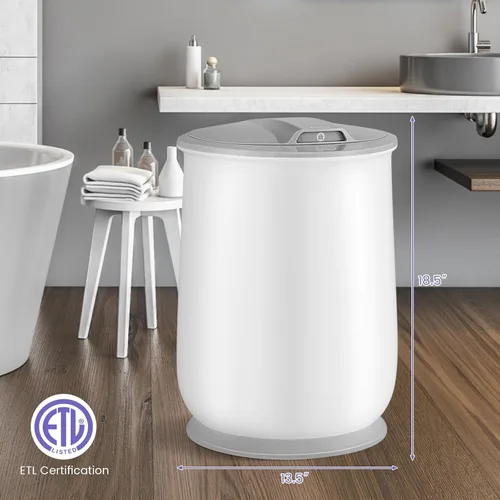 Vista 2 de Tangkula Calentador de toallas, calentador de toallas de 21 litros con tapa abatible, apagado automático de 1 hora, se adapta a hasta 2 toallas