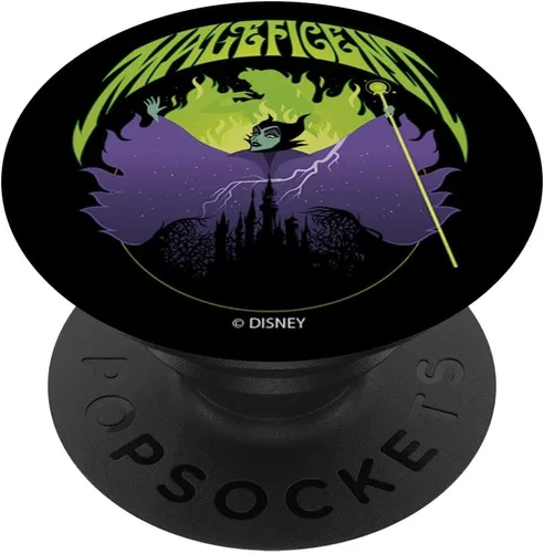 Vista 6 de Disney Sleeping Beauty Maléfica - Retrato de llama verde PopSockets MagSafe PopGrip para iPhone