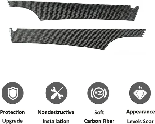Vista 7 de 2 piezas de fibra de carbono interior panel de puerta delantera reposabrazos cubierta decoración interior para Chevrolet Corvette C6 2005-2013 panel