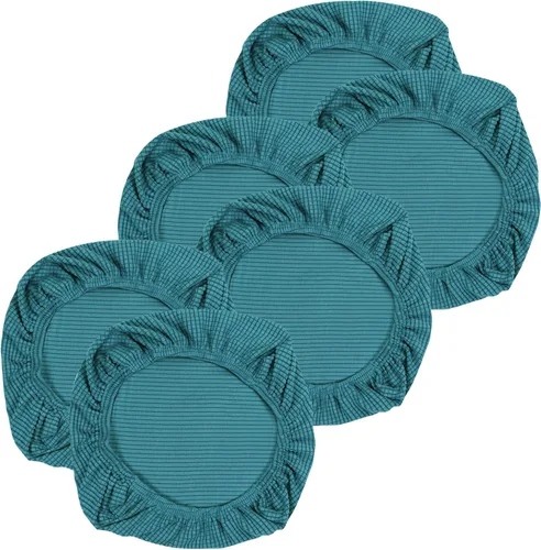 Vista 24 de Yikko - Fundas elásticas de jacquard con licra, con textura de grano de maíz, para sillas, aptas para oficina, comedor, bar, fundas para asientos