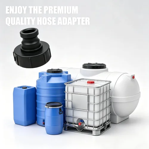 Vista 3 de IBC - Adaptador de tanque de 3 pulgadas hembra a 2 pulgadas, conector de manguera de agua, acoplador roscado de polipropileno PP resistente