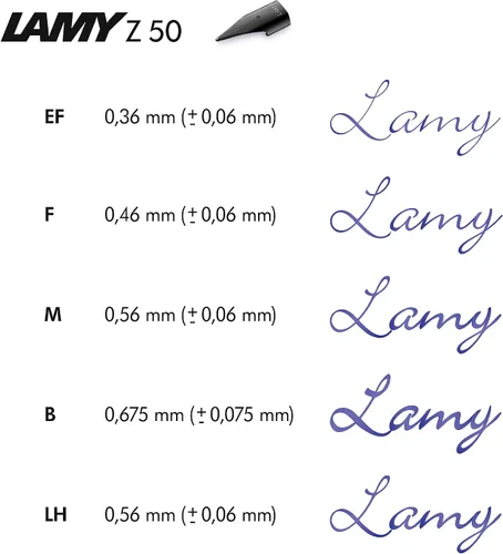 Vista 2 de Lamy Juego de puntas Z 50 Bold - Negro