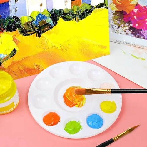 Vista 8 de Juego de 100 pinceles de pintura, 100 pinceles de pintura negra al óleo y acuarela, cabezal de cepillo de nailon, juego de pinceles de pintura