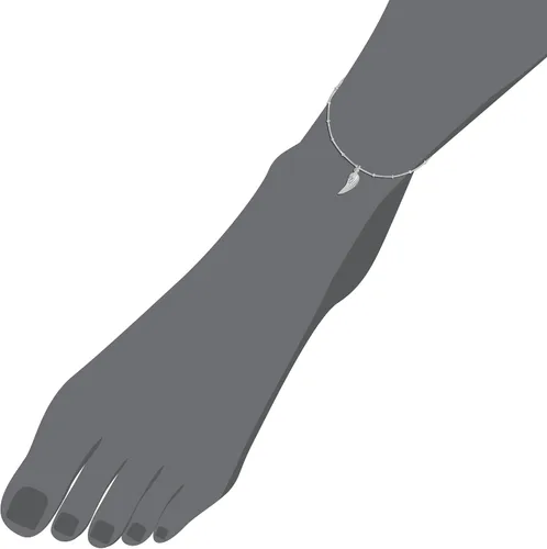 Vista 2 de WithLoveSilver - Tobillera de plata de ley 925 con ala de ángel, 4.5 pulgadas con extensor de 1 pulgada