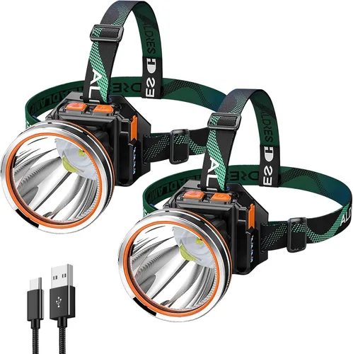 Vista 12 de Faro LED diseño separado faro al aire libre impermeable recargable largo alcance faro adecuado para acampar senderismo caza