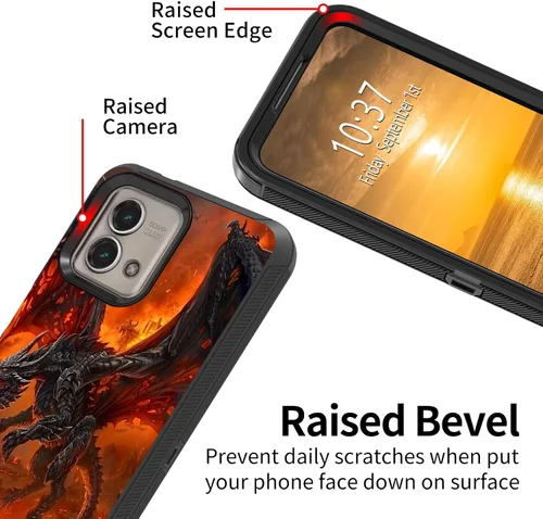 Vista 4 de Funda para Moto G Stylus 5G 2023 con funda de clip para cinturón y soporte, resistente de doble capa, resistente a prueba de golpes, para Motorola