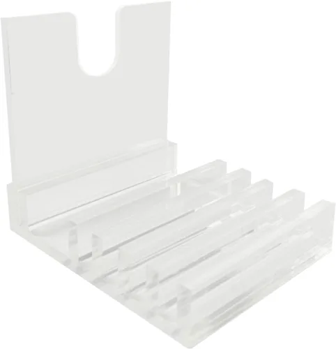Vista 2 de YeeBeny Gua Sha y soporte de rodillo facial, soporte de herramientas facial acrílico, organizador de cuidado de la piel, contenedor