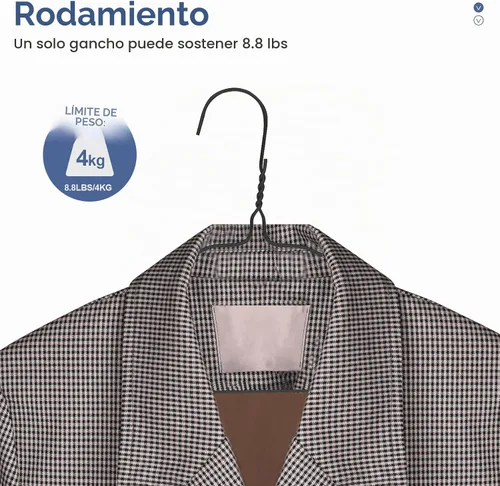 Vista 6 de SPECILITE Perchas de Alambre Paquete de 50, Perchas de Alambre de Metal para Ropa a Granel para Abrigos, Perchas de Metal que Ahorran Espacio