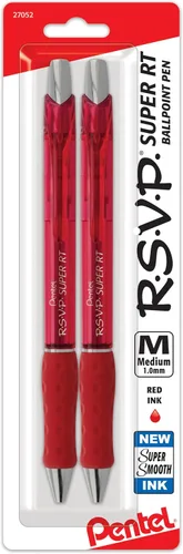 Vista 14 de Pentel RSVP Bolígrafo retráctil súper suave, surtido, paquete de 8 (BX480BP8M)