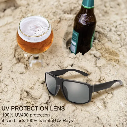 Vista 4 de The Fresh Gafas de sol vintage para hombres y mujeres, estilo retro cuadrado