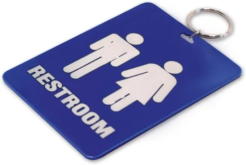 Vista 9 de Lucky Line - Etiqueta para llave de baño para hombre, plástico con llavero dividido para restaurante, oficina, gasolinera, 1 paquete (53101) grande
