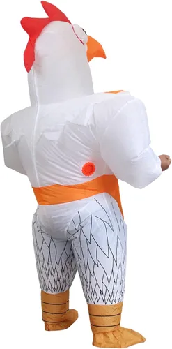 Vista 6 de IRETG Disfraz inflable para adultos, disfraz divertido de animales inflables de Halloween para festival, desfile, cosplay, fiesta, vestido de lujo