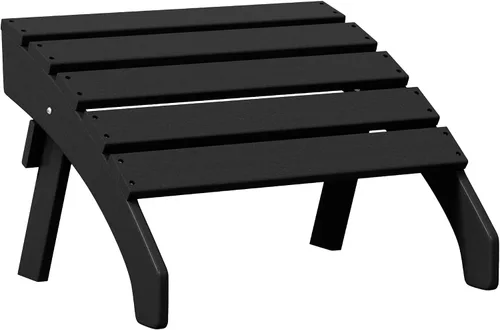 Vista 7 de WestinTrends Dylan - Silla Adirondack para exteriores con otomana, juego de 2 piezas, color negro