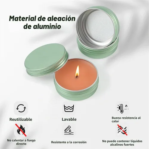 Vista 3 de Paquete de 48 tarros de aluminio de 1 oz, latas de salvamento versátiles pequeños de 1 onza con tapas, lata de metal para bálsamos, especias