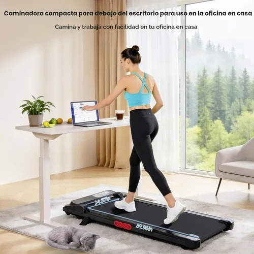 Vista 5 de Caminadora portátil con mango inclinado para el hogar