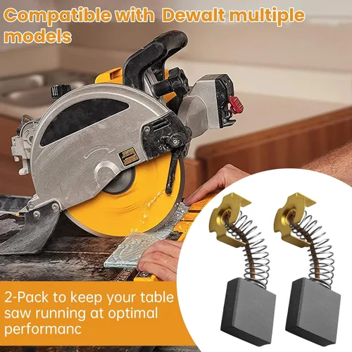 Vista 5 de 5140011-85 Cepillos de motor compatibles con la cepilladora Dewalt DW733 DW734 DW735, 5140011-85-2 cepillos de carbono de repuesto para sierra Delta