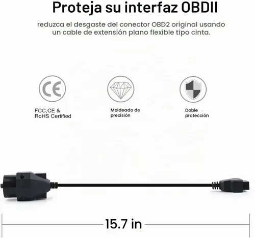 Vista 4 de FOXWELL Obd2 hembra a 20 pines adaptador convertido adaptador OBD1 a OBD II cable (11 pulgadas)