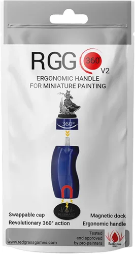 Vista 2 de Redgrassgames RGG 360 V2 Mango de pintura para miniatura - Edición de masilla azul gris