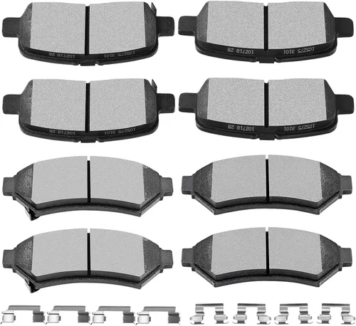 Vista 21 de SCITOO - Juego de pastillas de freno de cerámica, 8 pastillas de freno para BMW 740i 1995, 1997-2001, BMW 740i, 1995-2001 para BMW 740iL, 2000-2003