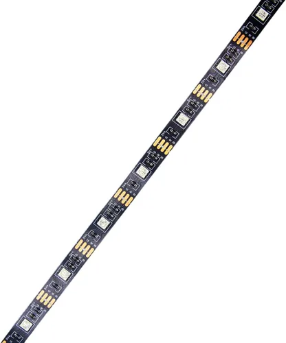 Vista 8 de Tira de luces LED de 16.6 pies (16.4 ft) de color RGB con aplicación y control remoto IR 5050 SMD LED 30 luces por metro para dormitorio, hogar