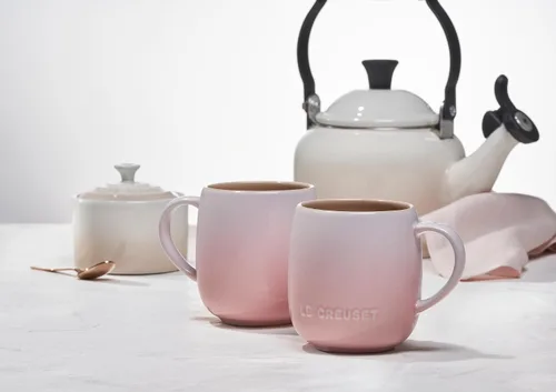 Vista 7 de Le Creuset - Juego de 4 tazas Heritage de cerámica, 13 onzas cada una, alcachofa