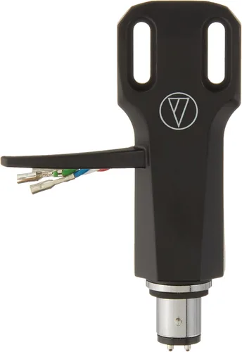 Vista 5 de Audio-Technica AT-VM95ML - Cartucho giratorio de doble imán móvil rojo y AT-HS6BK Cabezal universal para tocadiscos, color negro