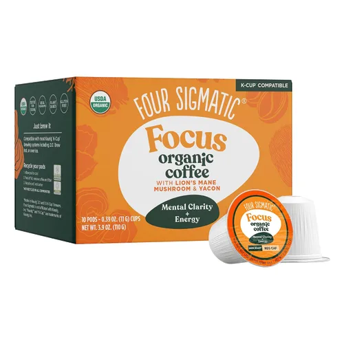 Vista 16 de Four Sigmatic Adaptogen Coffee K-Cups Café molido orgánico de tostado medio con Ashwagandha, Eleuthero, Chaga y Tulsi Apoyo inmunológico