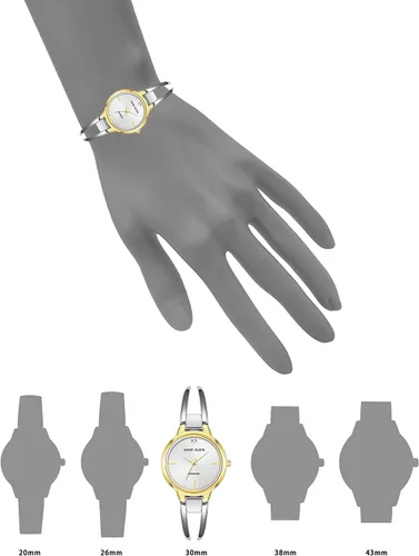 Vista 4 de Anne Klein - Reloj de pulsera con esfera de diamante auténtico para mujer